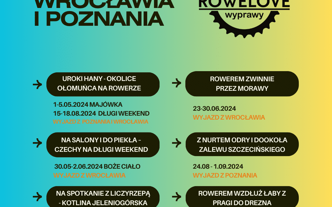 Wyrusz z nami na wyprawy rowerowe z Poznania i Wrocławia!